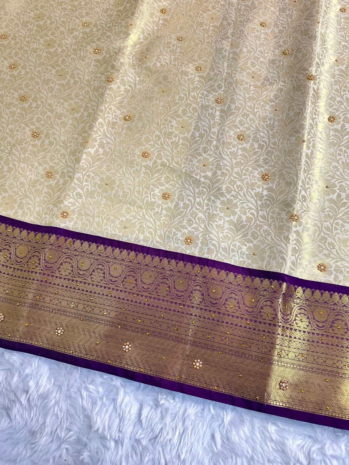 Bridal Heavy Stone Silk Saree