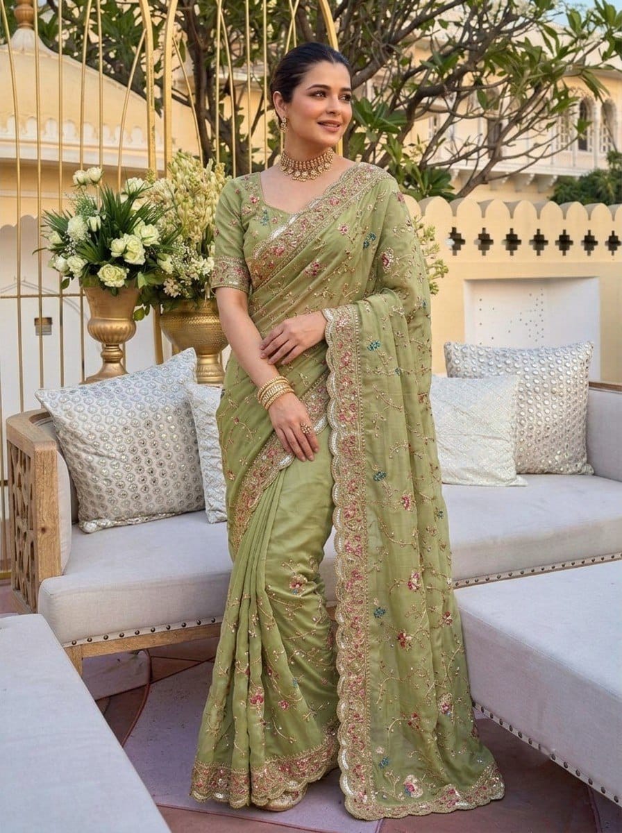 Party Wear Soft Star Georgette Saree
