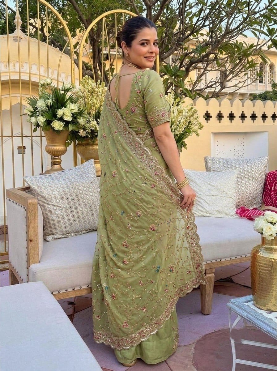 Party Wear Soft Star Georgette Saree