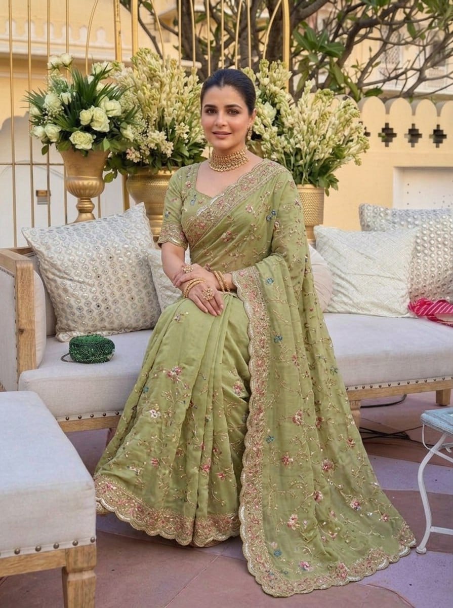 Party Wear Soft Star Georgette Saree