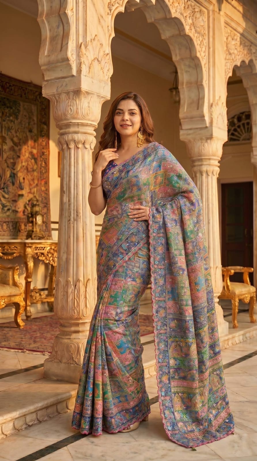 Mirror Saree