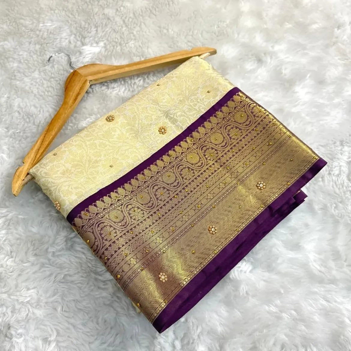Bridal Heavy Stone Silk Saree